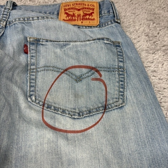 Levi's Jeans Mens 33 x 30 505 Classic Straight Light Wash Denim Basic Casual - Picture 5 of 5